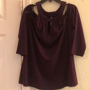 INC International Concepts Medium Purple Shirt part is long sleeve, great condit